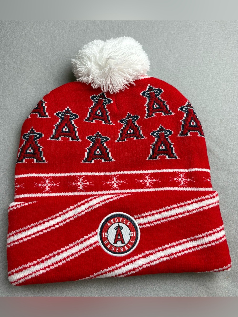 Los Angeles Angels Christmas In June SGA Pom Beanie Santa Ana College OSFM MLB